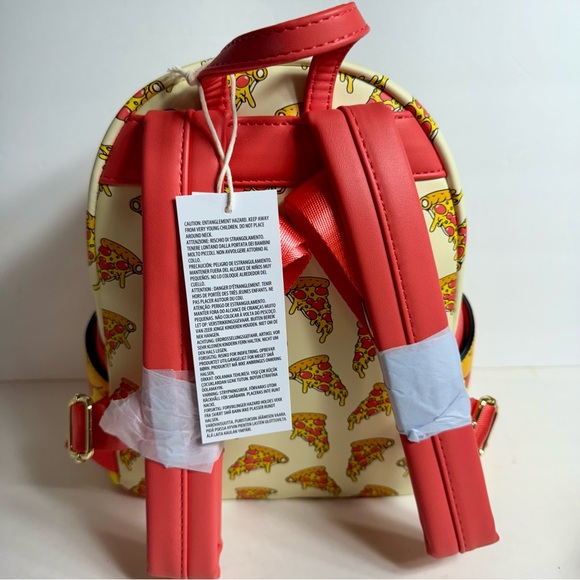 NWT. Disney Mickey Mouse Pizza Loungefly Mini Backpack – Disney Eats. - Picture 8 of 13